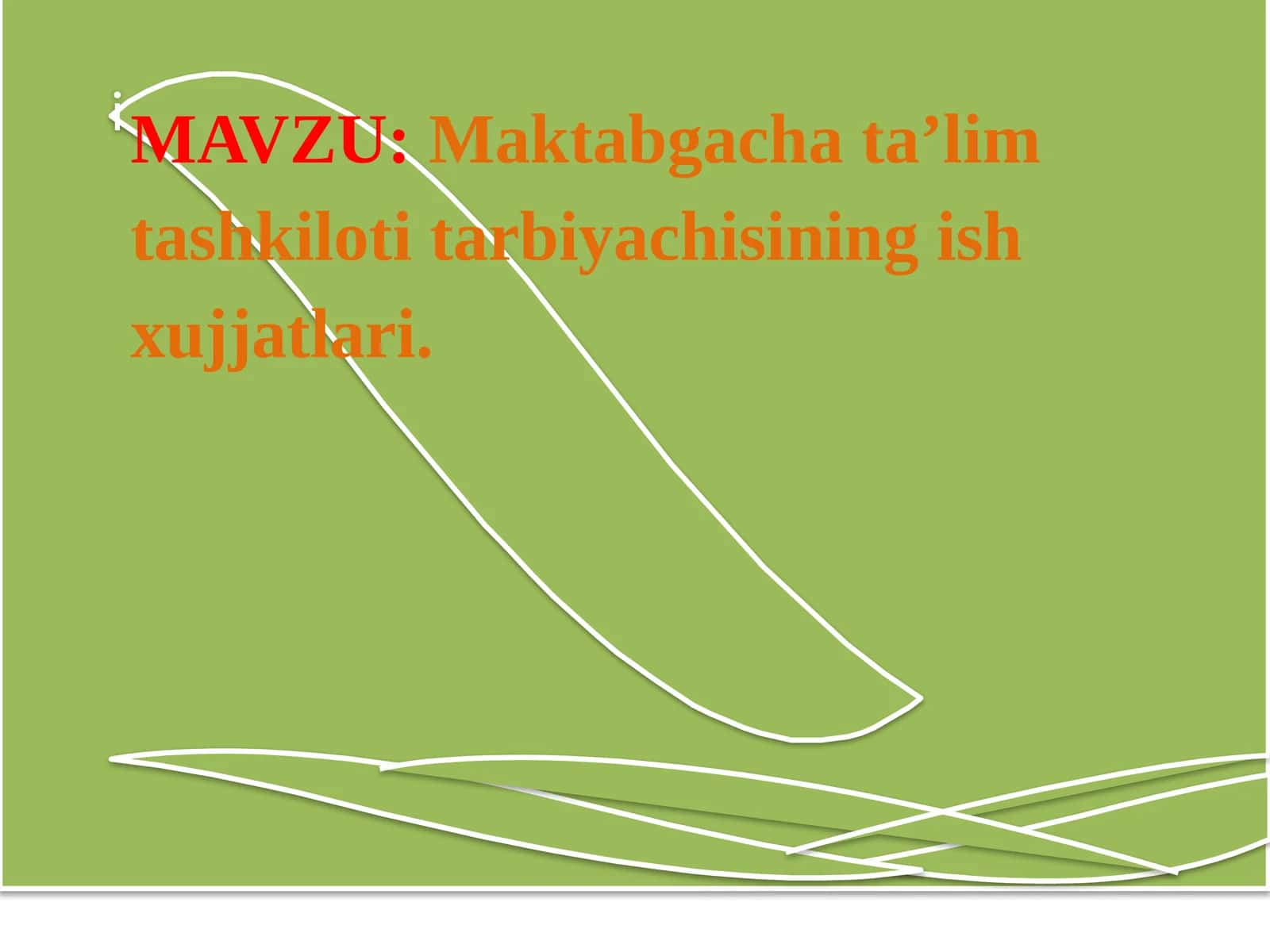 Maktabgachata’lim tashkiloti tarbiyachisining ish xujjatlari. MTTda Guruh kunitartibini to’g’ri rejalashtirish 1