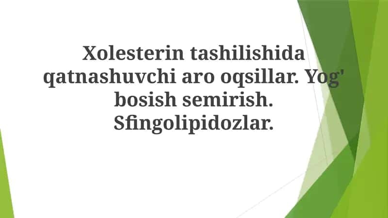 Semirib va dislipidemiya 1