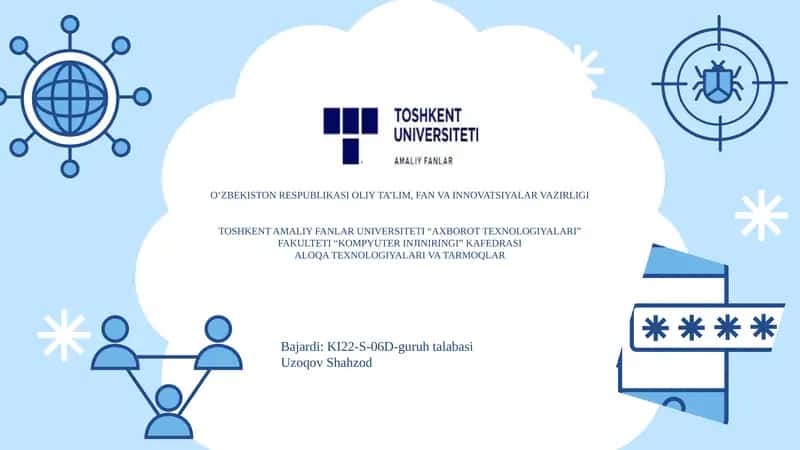 Aloqa texnologiyalari va tarmoqlar 1