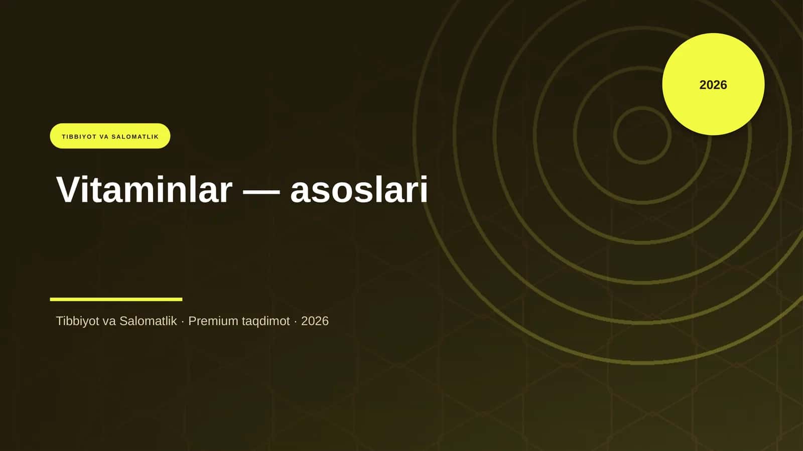 Vitaminlar — asoslari 1