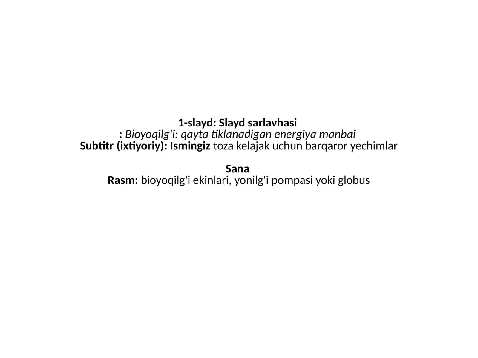 Bioyoqilg'i turlari 1