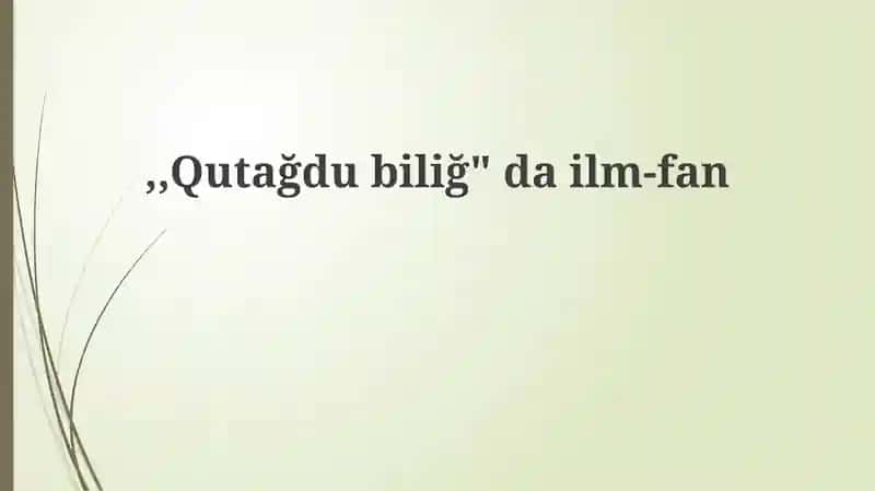 Qutadg'u Bilig