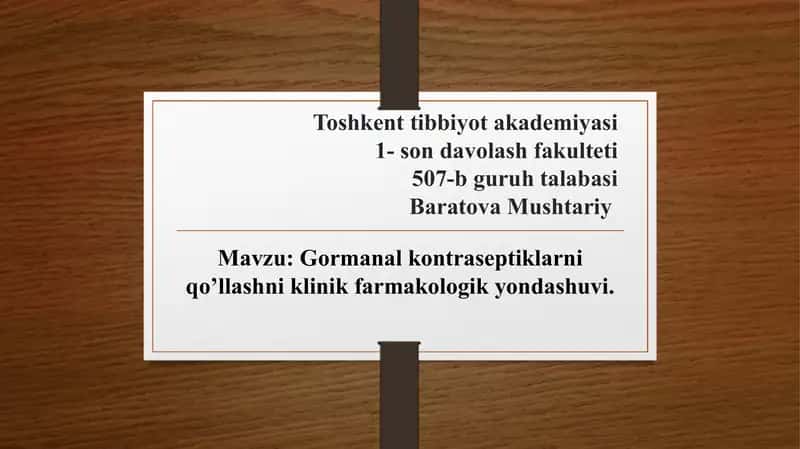 Gormanal kontraseptiklari 1