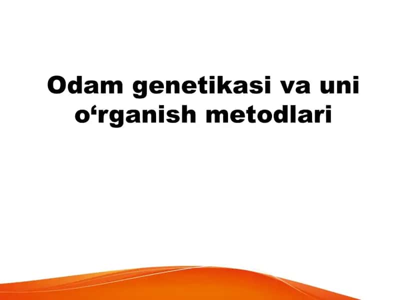 Odamlarning genetikasi 1