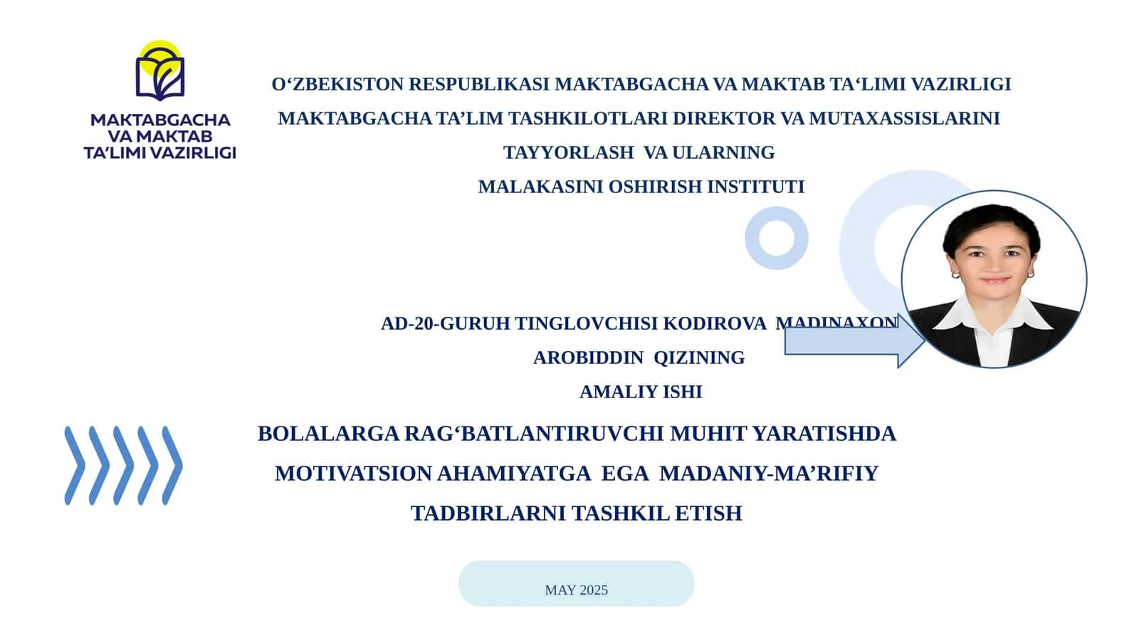 Bolalarga rag'batlantiruvchi muhit yaratishda motivatsion ahamiyatga ega madaniy-ma'rifiy tadbirlarn 1