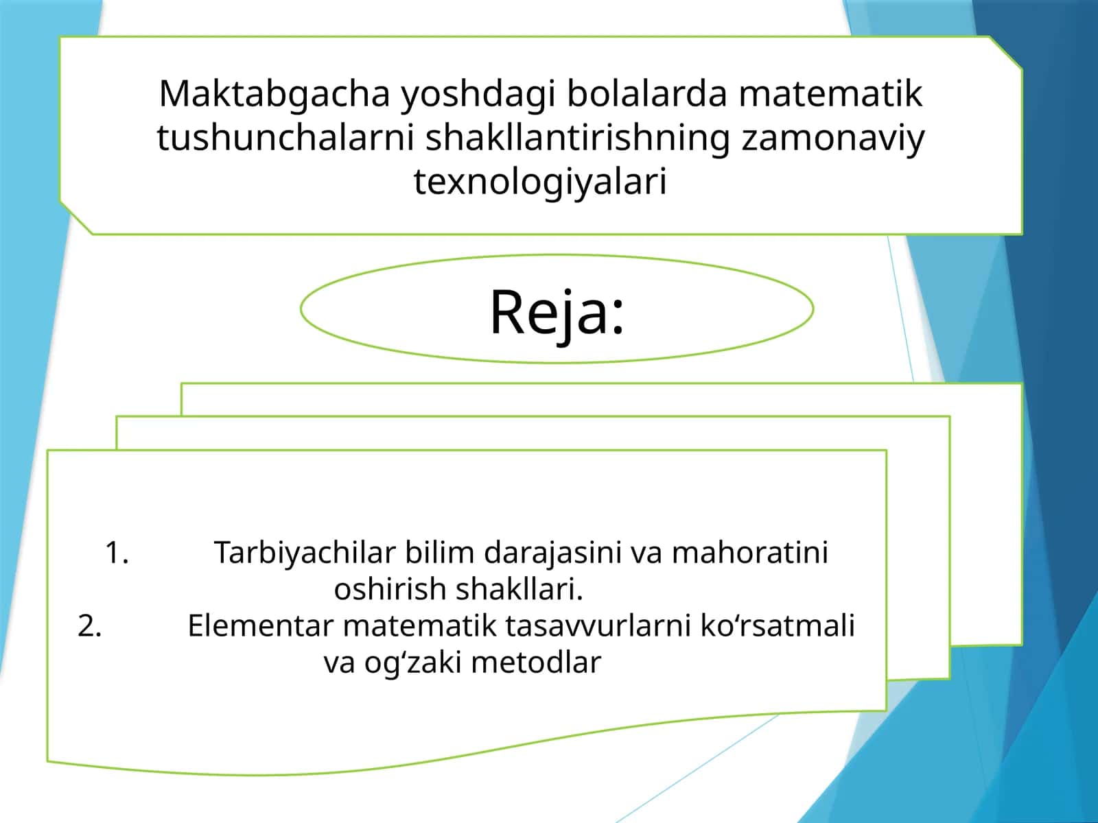 Maktabgacha yoshdagi bolalardan matematik tushunchalarini shakllantirishning zamonaviy texnologiyalari 1