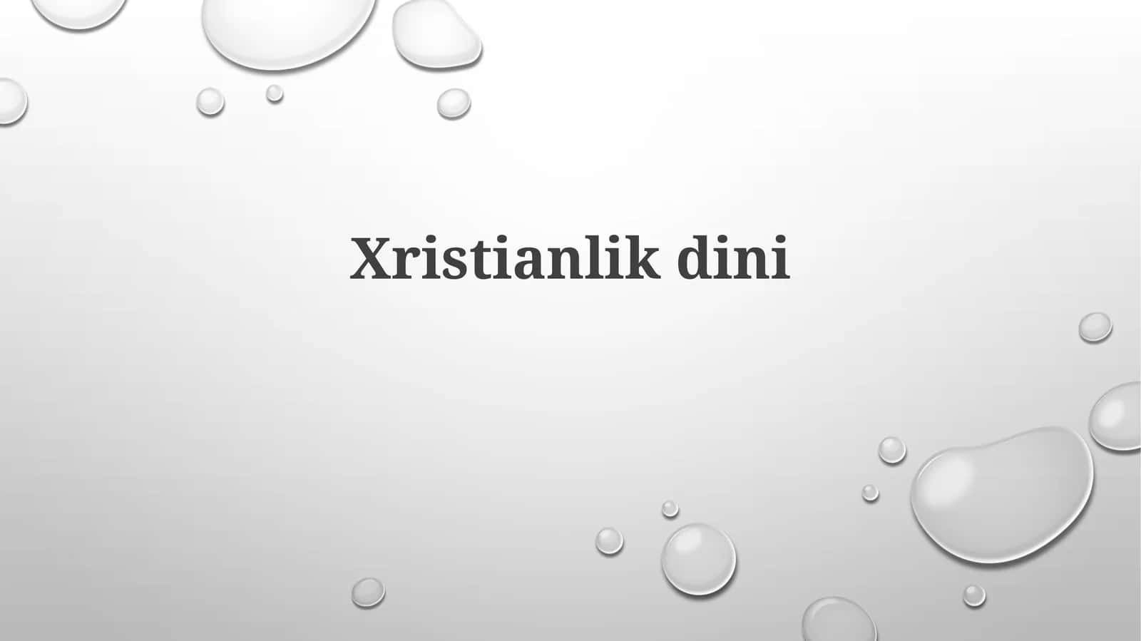 Xristianlikdini 1