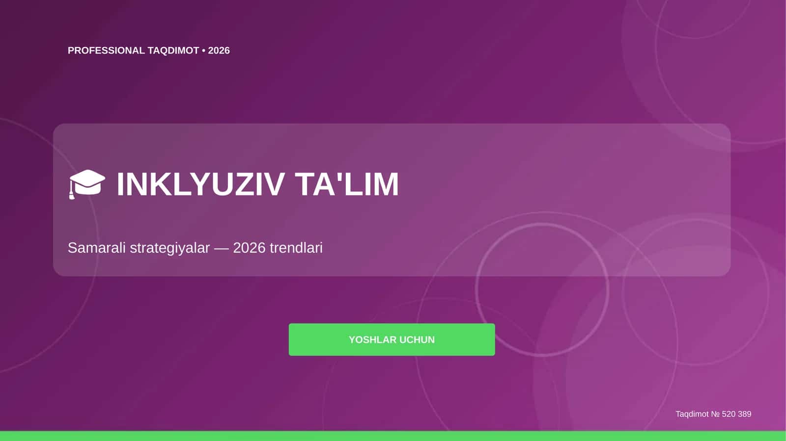 INKLYUZIV TA'LIM Samarali strategiyalar — 2026 trendlari 1