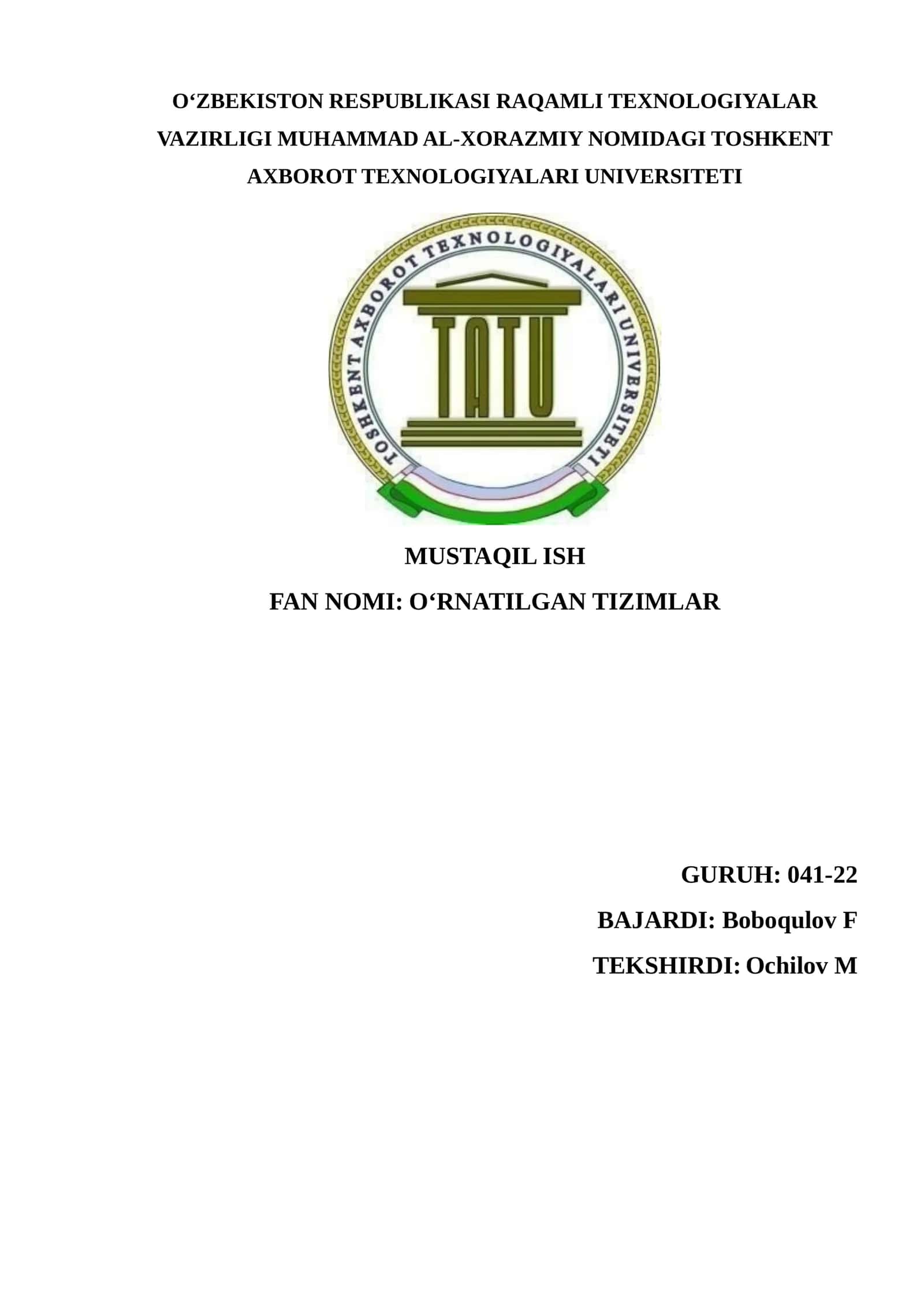 I2C protokolida adreslash, sinxronlash va qurilmalararo aloqa mexanizmi 1