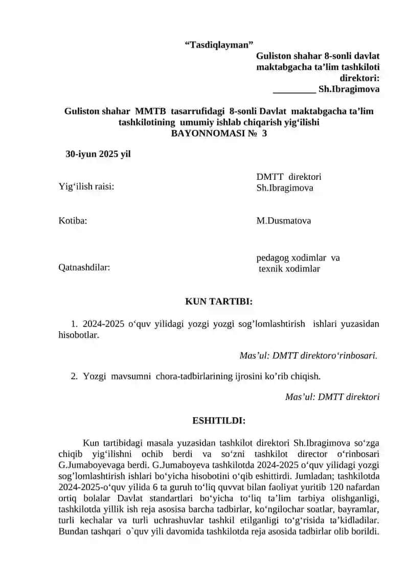 MMTB Tasarrufidagi 8-sonli Davlat maktabgacha ta’lim tashkiloti 1