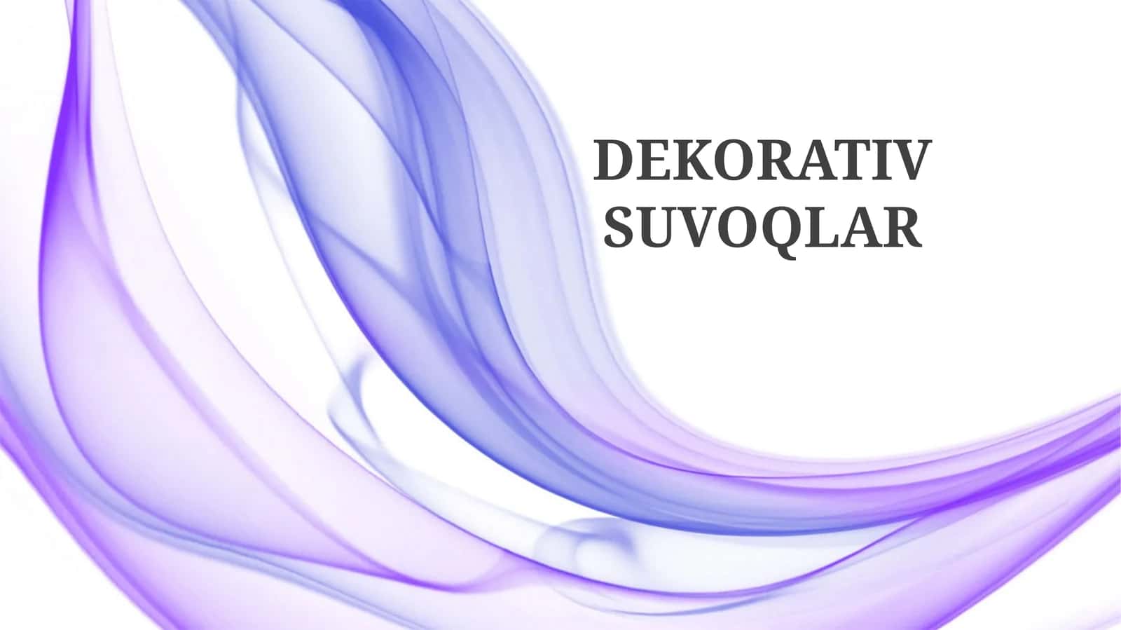 DEKORATIV SUVOQLAR 1