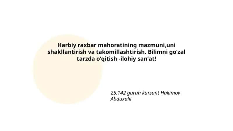 Harbiy raxbar mahorati: tushunchasi va ahamiyati 1