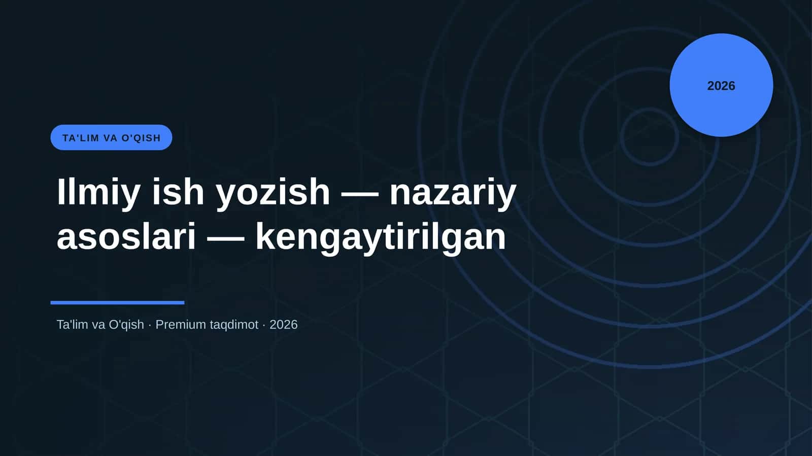 Ilmiy ish yozish 1