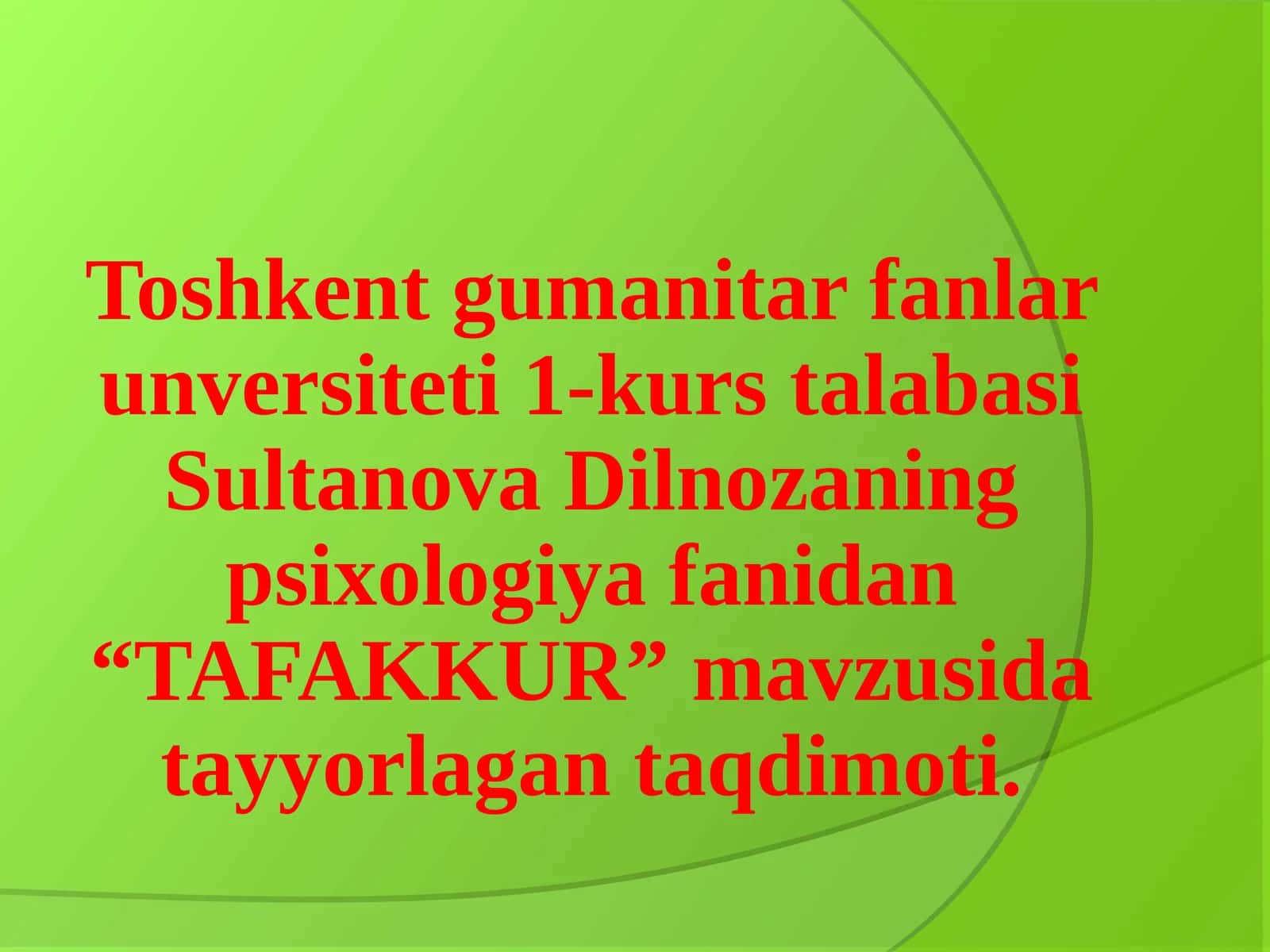 Tafakkur 1