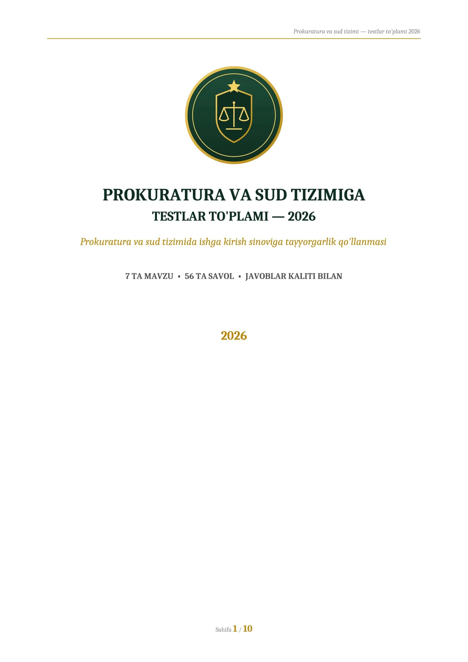 Prokuratura sud testlari 1