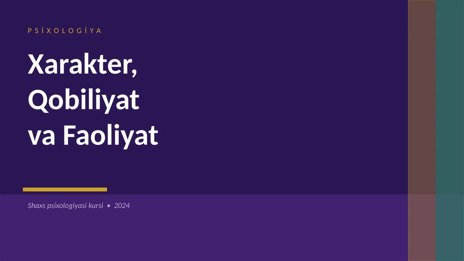 Xarakter qobiliyat haqida 1
