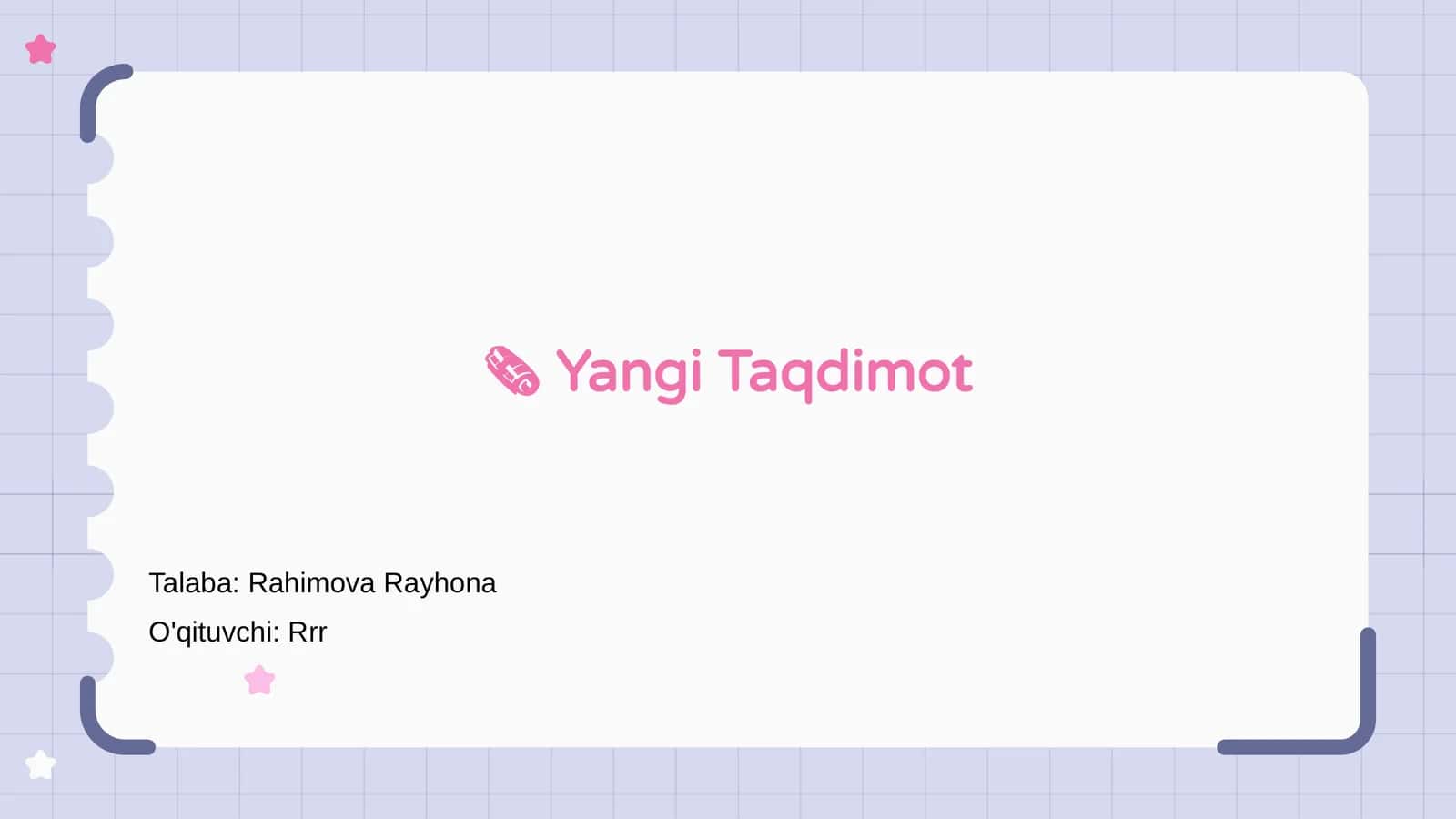 Yangi Taqdimot 1