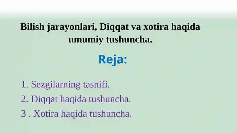 Sezgilarning tasnifi