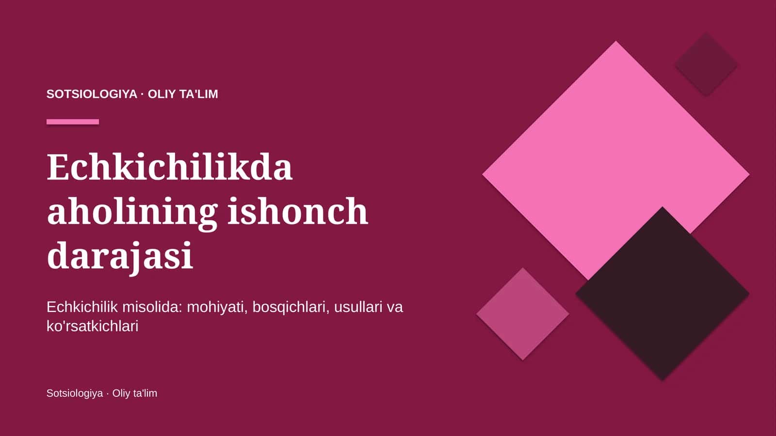Echkichilikda aholining ishonch darajasi 1