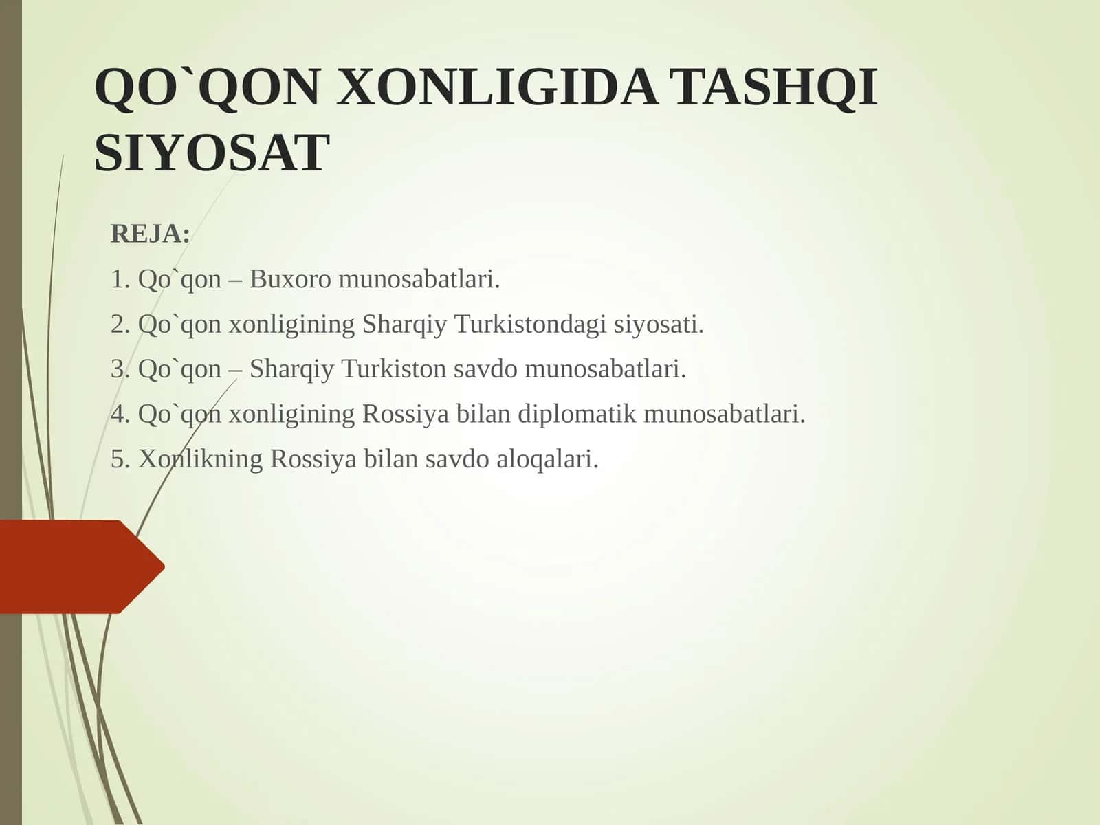 QO`QON XONLIGIDA TASHQI SIYOSAT 1