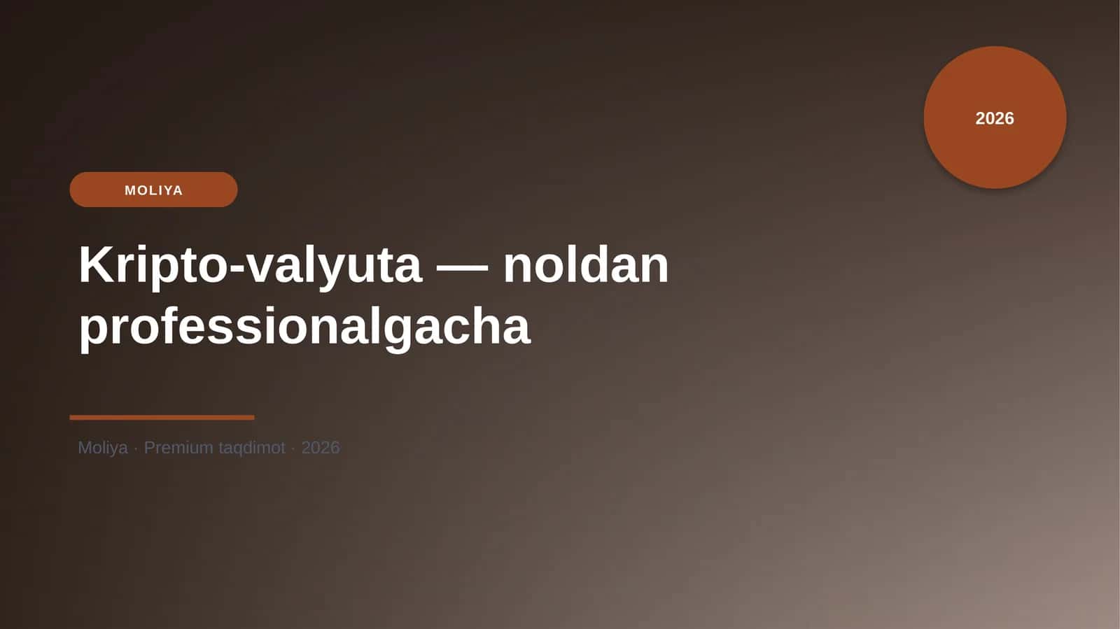 Kripto-valyuta — noldan professionalgacha 1