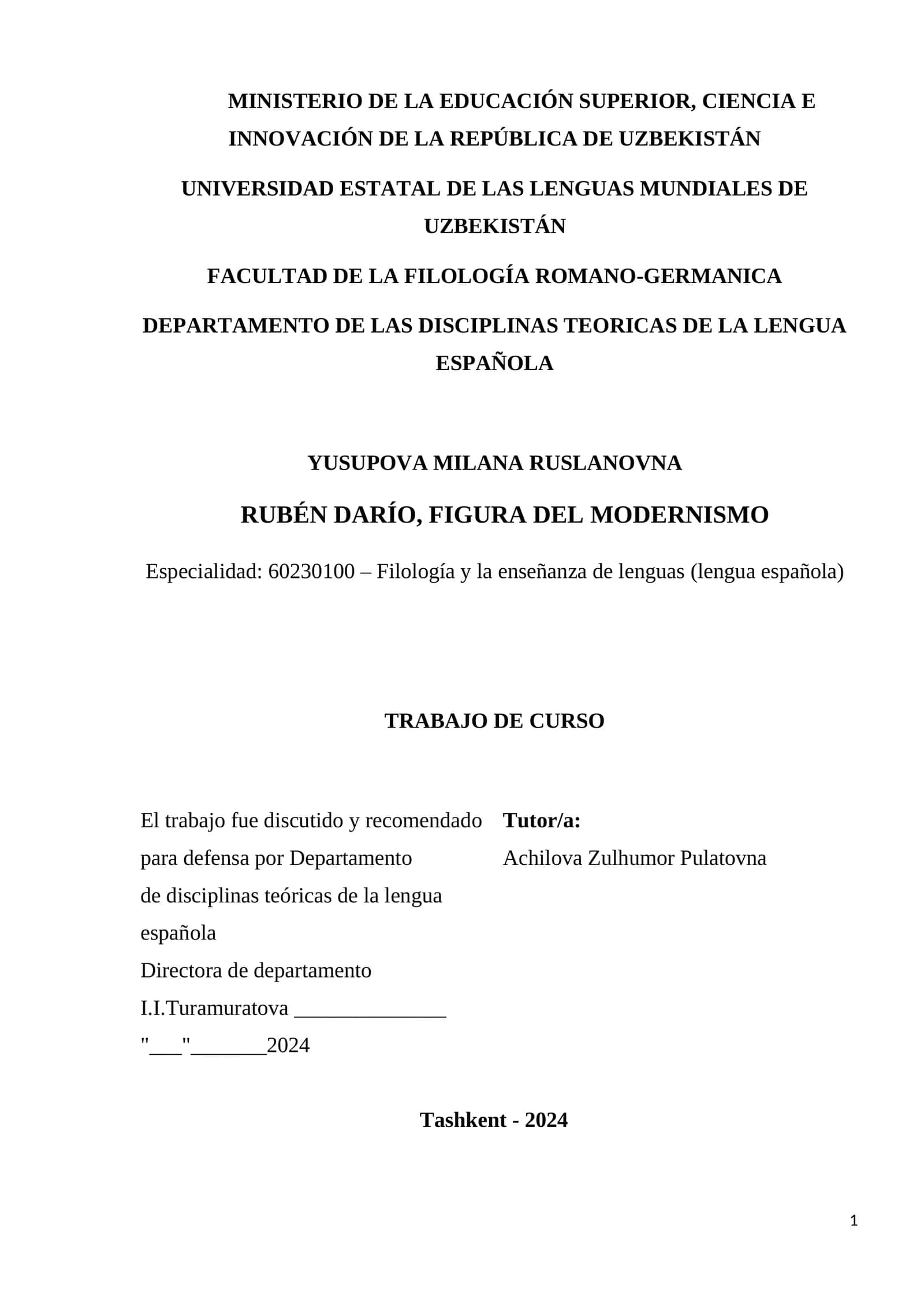 Rubén Darío y modernismo 1