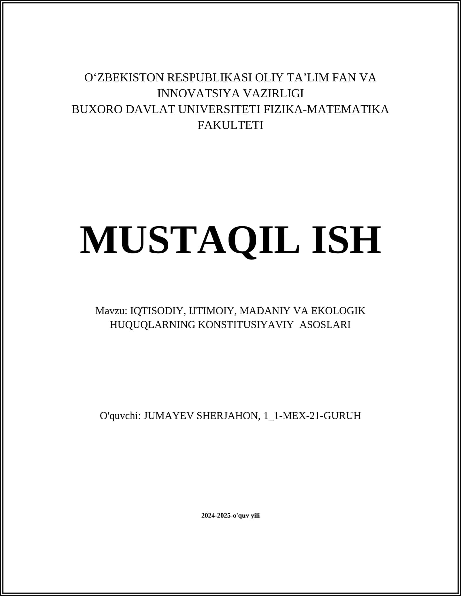 Iqtisodiy huquqlarning huquqiy manbalari 1