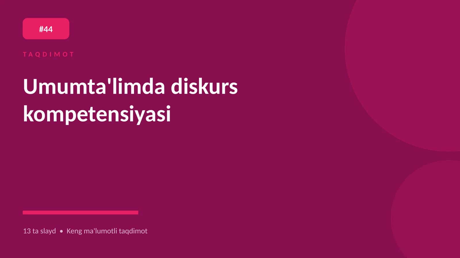 Umumta'limda diskurs kompetensiyasi 1