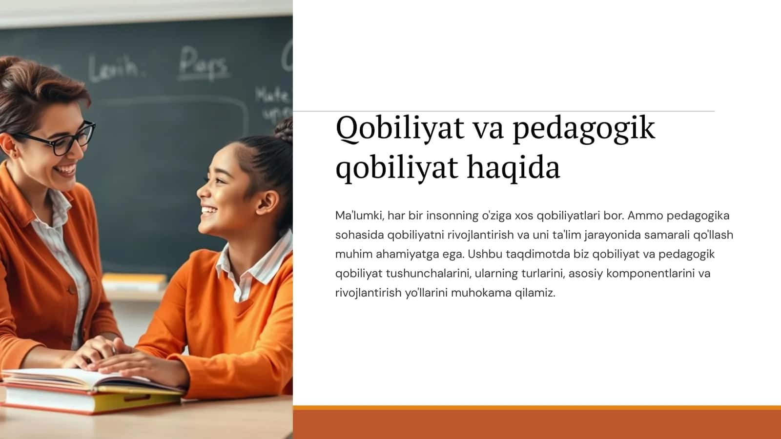 Qobiliyat va Pedagogik Qobiliyat 1