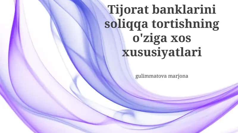 Soliqqa tortishning o'ziga xos xususiyatlari 1