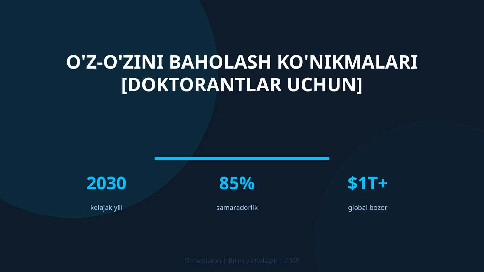 O'z-o'zini baholash ko'nikmalari [doktorantlar uchun] 1