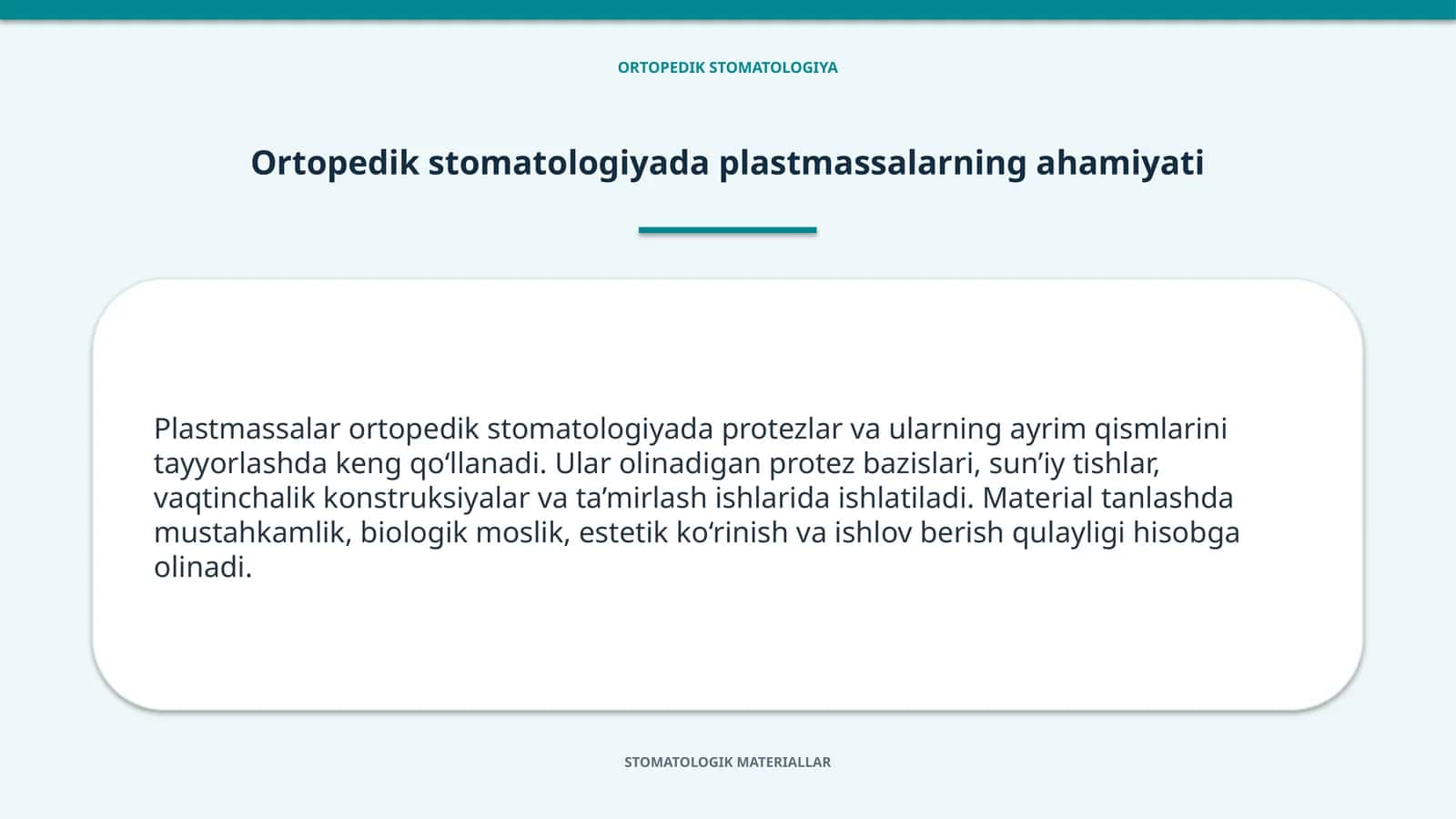 ORTOPEDIK STOMATOLOGIYA 1