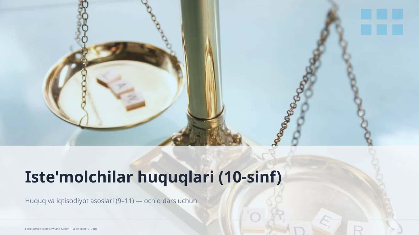Iste'molchilar huquqlari (10-sinf) 1