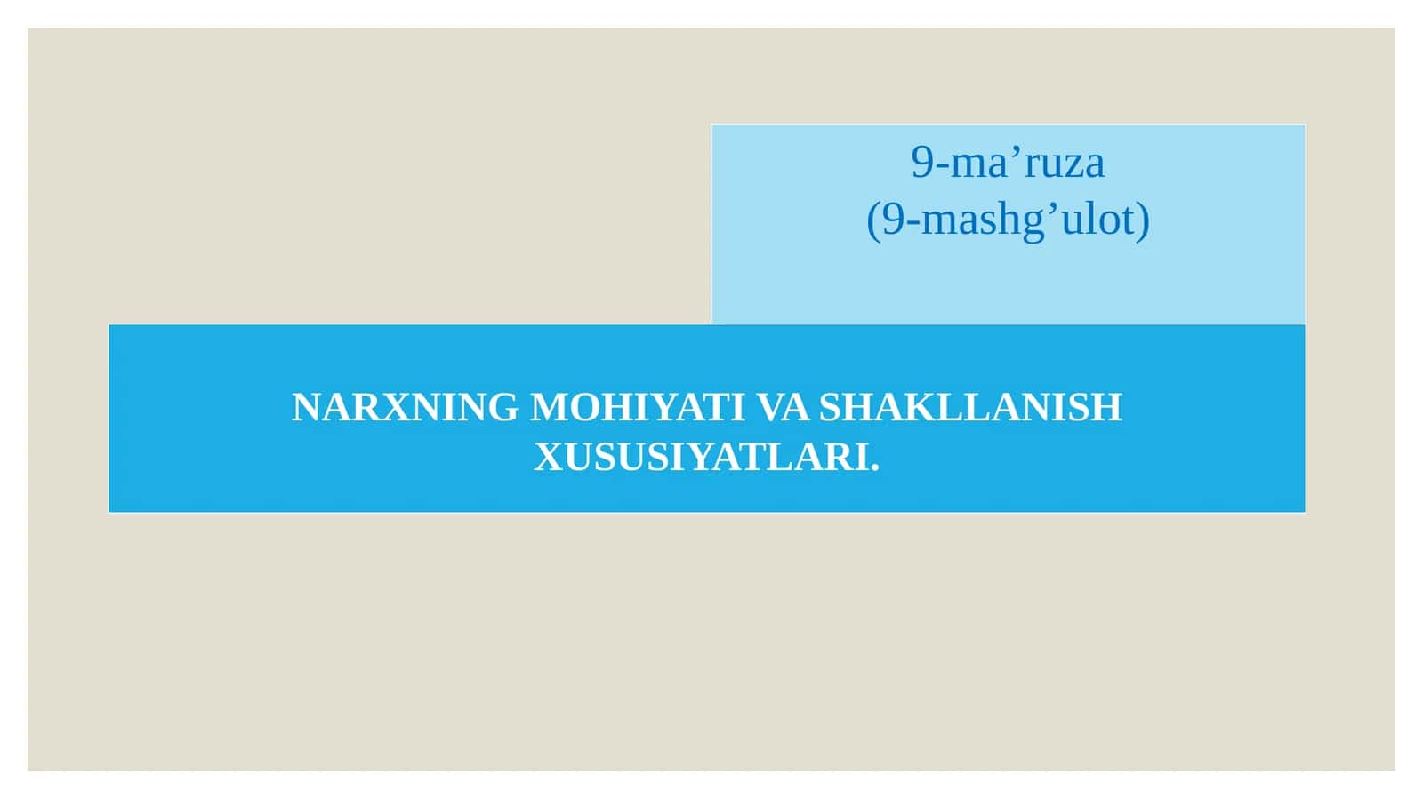 9-ma’ruza (9-mashg’ulot) 1
