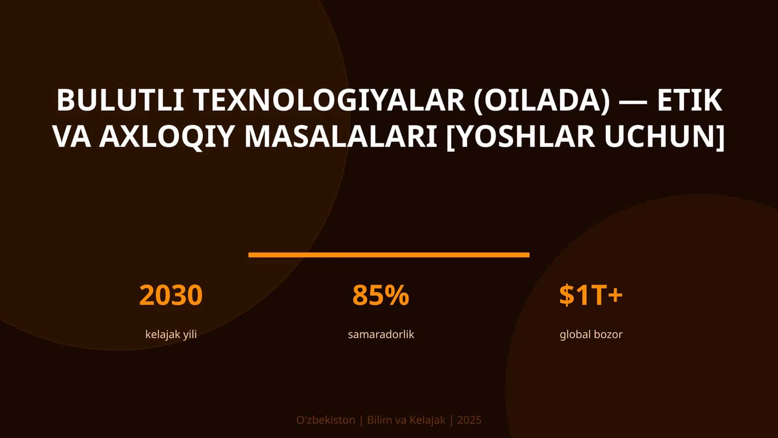 Bulutli texnologiyalar (oilada) — etik va axloqiy masalalari [yoshlar uchun] 1