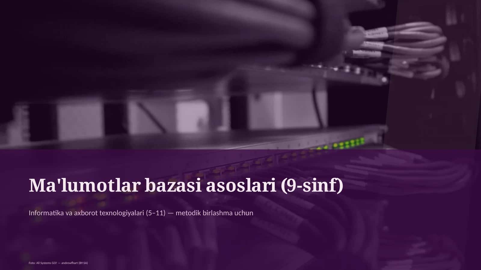 Ma'lumotlar bazasi asoslari (9-sinf) 1