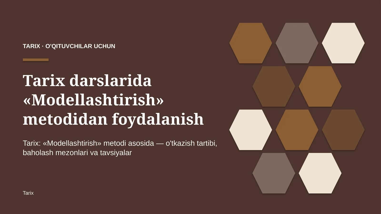 tarix darslarida modellashtirish metodidan foydalanish 8096 1