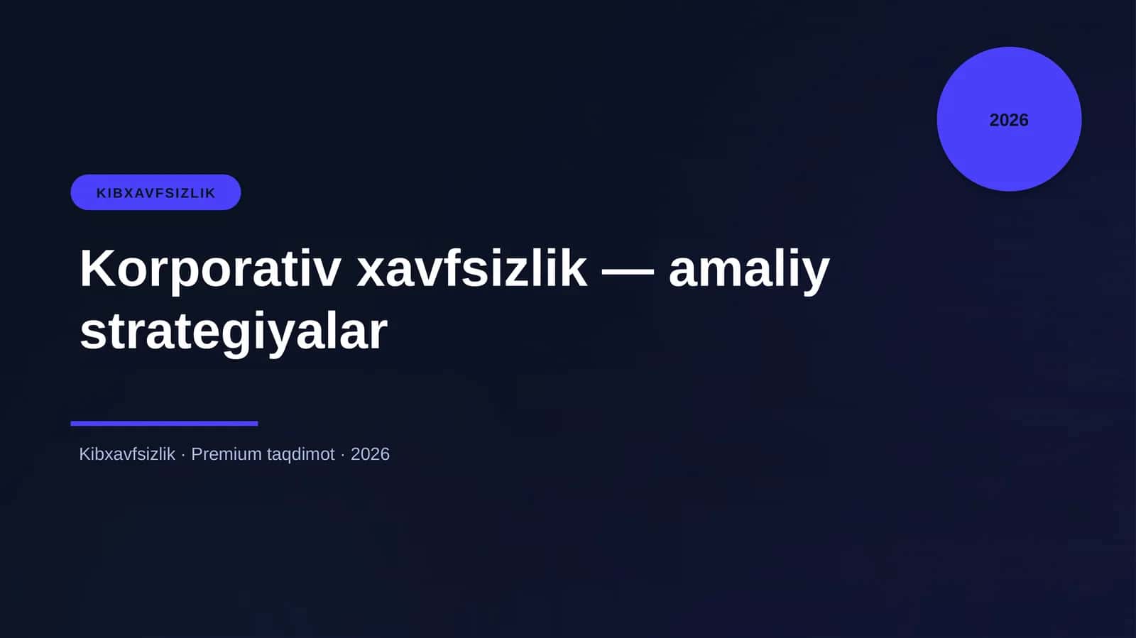 Korporativ xavfsizlik — amaliy strategiyalar 1