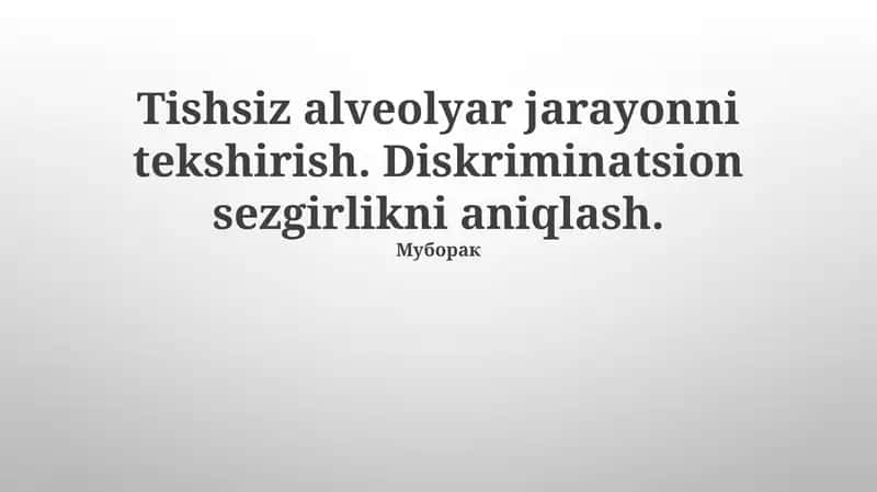 Diskriminatsion sezgirlikni aniqlash 1