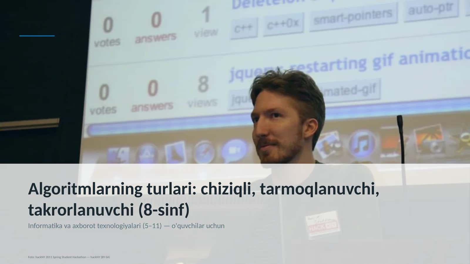 Algoritmlarning turlari: chiziqli, tarmoqlanuvchi, takrorlanuvchi (8-sinf) 1