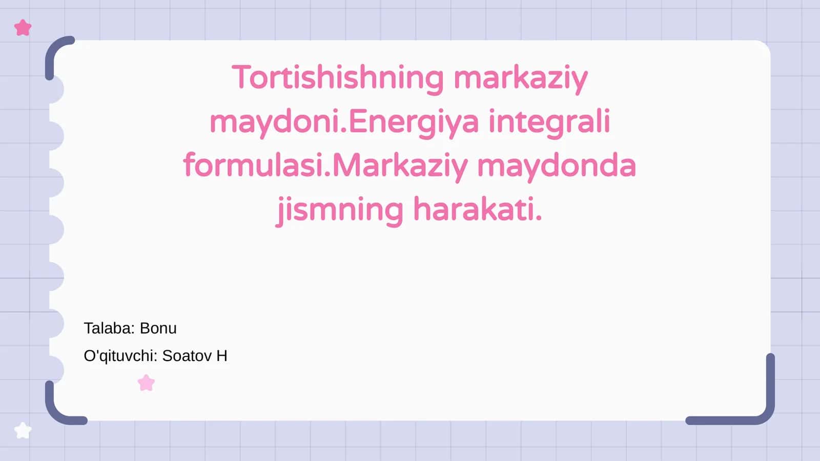 Energiya integrali formulasi 1