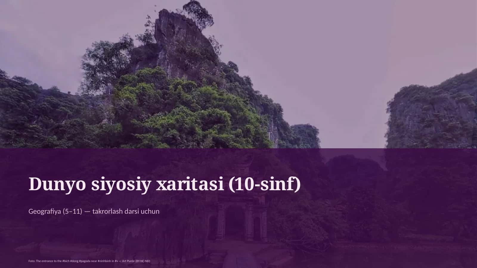 Dunyo siyosiy xaritasi (10-sinf) 1