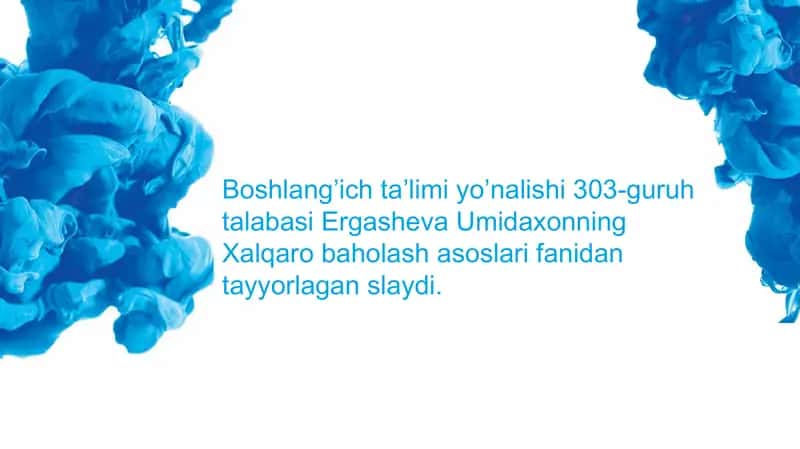 EGMA Xalqaro baholash dasturi 1