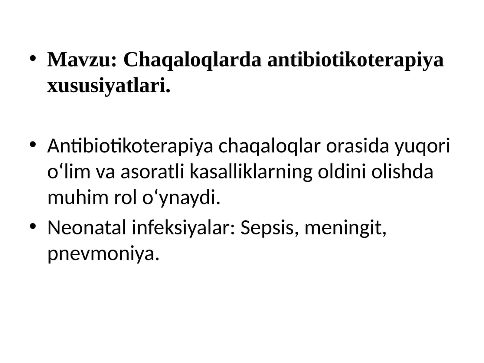 Chaqaloqlarda Antibiotikoterapiya Xususiyatlari 1