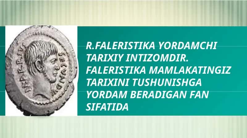 Faleristika Yordamchi Tarixiy Intizom 1