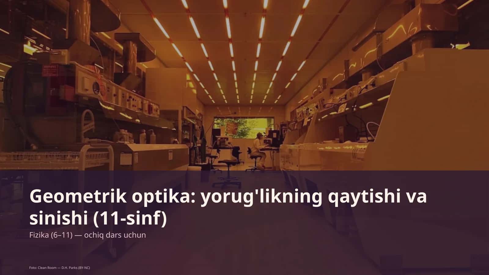 Geometrik optika: yorug'likning qaytishi va sinishi (11-sinf) 1