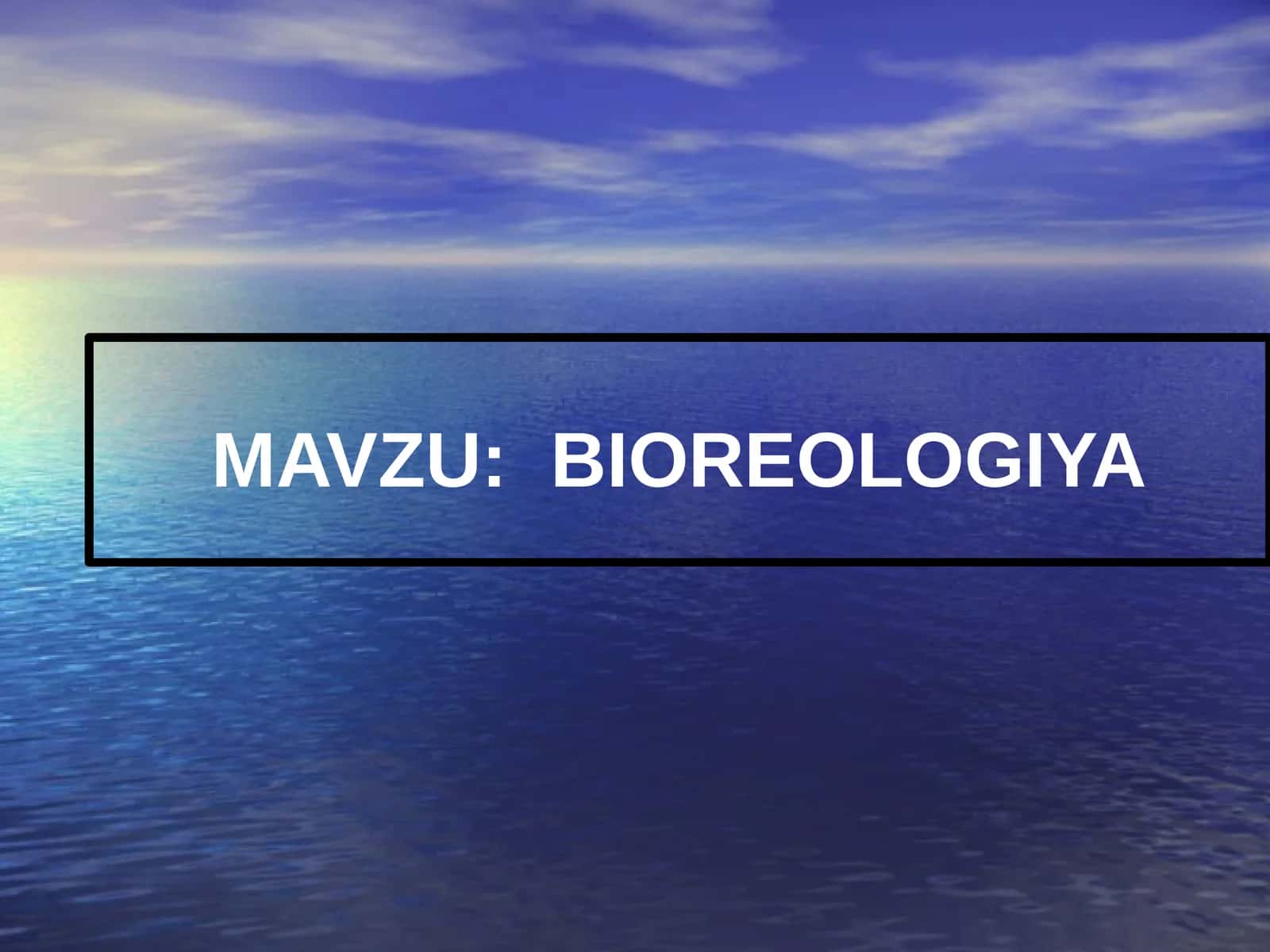 BIOREOLOGIYA 1