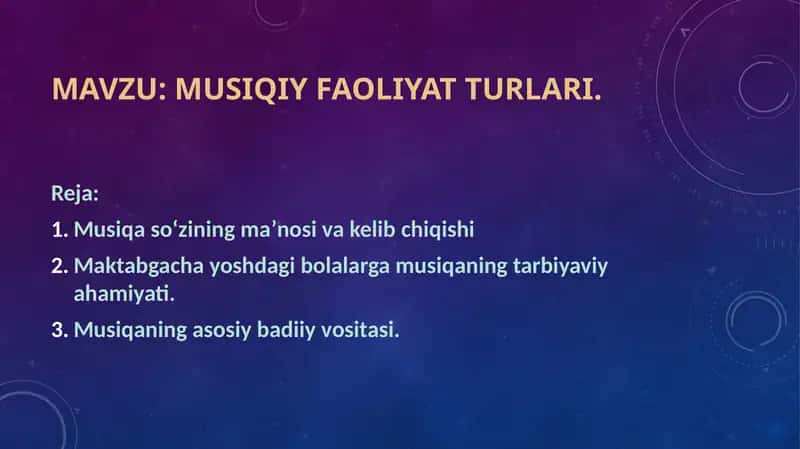 Musiqa (Music) 1