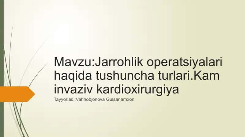 Jarrohlik operatsiyalari haqida tushunchalar 1