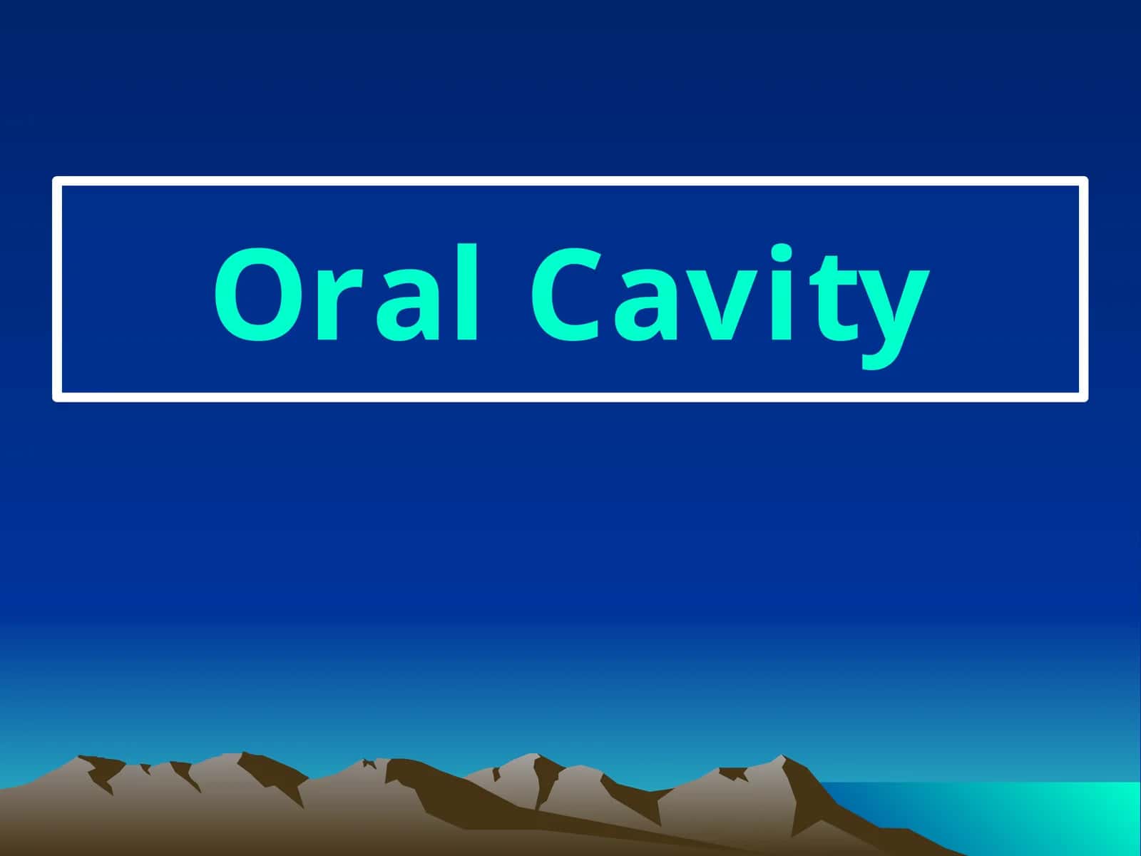 Oral Cavity 1
